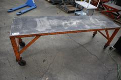 Portable Steel Table, On Casters 96" x 26" x 32"