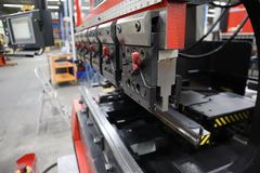 Amada FBD-5012NT CNC Hydraulic Press Brake, 55 Ton x 47.2", AMNC PC Control, UP-Acting, 6-Axis BG, Lazer Curtain