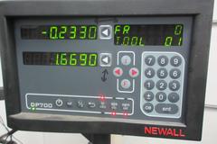 Bridgeport 1J Vertical Mill, Step Pulley Speed Change Head, 9"x42" Table, Newall DP700 2-Axis Digital Readouts