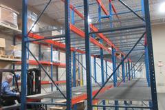 Pallet Racking - (2) Back to Back Bays: (10) 14'H x 42" Uprights, Teardrop Style, (30) 8' Shelves, Wire Decking- *NO CONTENTS*