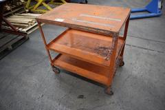 Metal Tool Cart, 3 Shelves