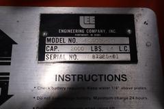 Presto WPS5036-20 Electric Stacker Lift Truck, 2,000# Cap, 36" Lift Height, 42" Forks, 50" Between Outriggers, 12 Volt Battery and Charger