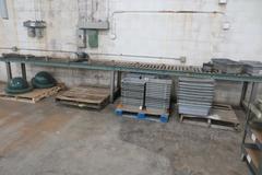 Hytrol Roller Conveyor Tables - (2) 10' Long x 2' Wide, Adjustable Height