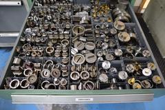 114 Style Turret Punch Tooling in Stanley Vidmar 9 Drawer cabinet
