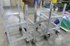 Heavy Duty Metal Material Racks, Portable on Casters