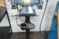 Baldor Double Ended Pedestal Grinder on Steel Stand