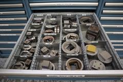 112 and Marathon 112, Turret Punch Tooling, (3) Lista Cabinets with Maple Top Loaded with Tooling