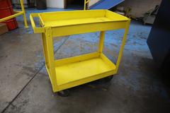 Metal Shop Cart with Lower Shelf