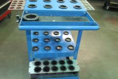 Huot Type Tool Scoot 40 Taper Tool Cart with Collet Trays, Extra 40 Taper Rack and 40 Taper Tool Vise