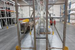 Pallet Racking Back to Back, Tab and Slot Style (12) 14'x32" Uprights, (30) 8' Shelves with Wire Decking, *No Contents*