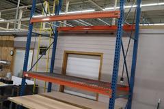 Pallet Racking, Teardrop Style, (2) 14'x42" Uprights, (6) 8' Cross Beams and Wire Decking *No Contents*