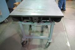 Cast Iron Surface Plate, Portable on Casters - 36" x 30" Top