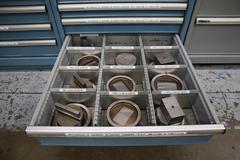 112 and Marathon 112, Turret Punch Tooling, (3) Lista Cabinets with Maple Top Loaded with Tooling