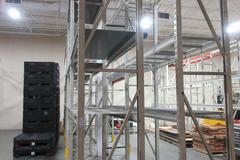 Pallet Racking Back to Back, Tab and Slot Style (12) 14'x32" Uprights, (30) 8' Shelves with Wire and Steel Plate Decking, *No Contents*