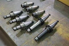 CT 40 Taper Tool Holders: (3) Nikken SK10 Collet Holders, (2) ER20 Collet Holders, (3) ER25 Collet Holders