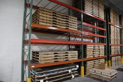 Pallet Racking: (3) 16'H x 48" Uprights, Tear-Drop Style, (9) 10' Shelves, Wire Decking - NO CONTENTS