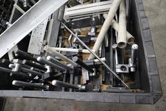 Manual Front Guage Stops, Arms and Fingers in Crate