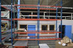 Pallet Racking: (3) 16'H x 48" Uprights, Tear-Drop Style, (8) 8' SHelves, Wire Decking