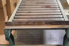 Hytrol Roller Conveyor Tables - (4) 10' Long x 2' Wide, Adjustable Height