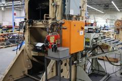 Bliss #29 150 Ton OBI Back Geared Punch Press, Single Crank,  Air Clutch and Brake, Rowe 24" Press Feed