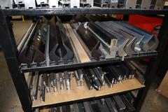 Press Brake Dies and Lower Die Holders for Amada Press Brakes on Welded Steel Shelving