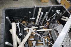 Manual Front Guage Stops, Arms and Fingers in Crate