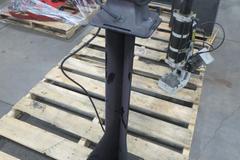 Double End Pedestal Grinder with Stone Wheel and Buffing Wheel