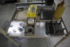 Amada Brake Tooling and Hardware on Rolling Steel Cart
