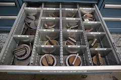 112 and Marathon 112, Turret Punch Tooling, (2) Lista Cabinets with Maple Top Loaded with Tooling