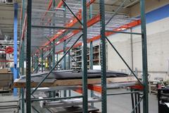 Pallet Racking - (2) Back to Back Bays: (14) 14'H x 42" Uprights, Teardrop Style, (24) 9' Shelves, (8) 8' Shelves, Wire Decking - NO CONTENTS
