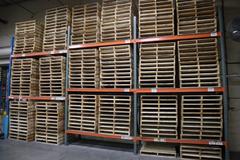 Pallet Racking: (4) 14'H x 42" Uprights, Teardrop Style, (2) 9' Shelves, (6) 8' Shelves, Wire Decking - NO CONTENTS