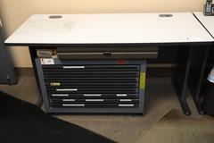 Corner 3 Piece Desk and Tables, Matching, 1 Drawer - NO CONTENTS