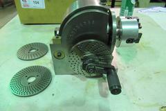 Tilting Dividing Head with Chuck and (3) Dividing Plates