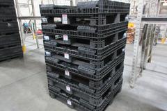 Uline H-1270 Fold Down Plastic Crates 48x45x25" Capacity 1500 lbs (6pcs)