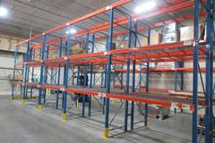 Pallet Racking - (2) Back to Back Bays: (10) 14'H x 42" Uprights, Teardrop Style, (30) 8' Shelves, Wire Decking- *NO CONTENTS*