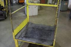 Man-Lift Cage for Forklift, Fork Slots, Portable On Casters