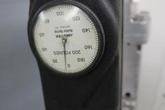 Mechanical Force Gauge on Pedestal, Ametek 200 lb with Kick Pedal