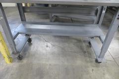 Metal Work Bench with 60" x 30" Metal To, Portable on Casters