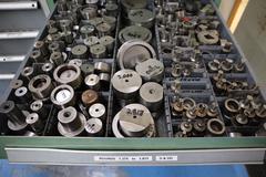 114 Style Turret Punch Tooling in Stanley Vidmar 9 Drawer cabinet
