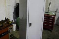 Hallowell Portable Cabinet, Metal, 4 Shelves, Casters