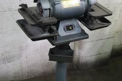 6" Carbide Tool Grinder, Double End, Pedestal, 1/2 HP, 3,450 RPM, Tilting Work Tables - Single Phase