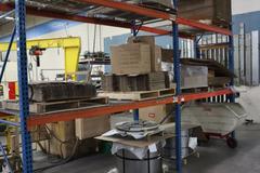 Pallet Racking: (3) 14'H x 42" Uprights, Teardrop Style, (3) 9' Shelves, (3) 8' SHelves, Wire Decking - NO CONTENTS