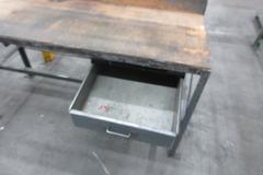 Steelframe Workbench with Wood Top, Single Drawer