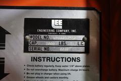 Presto WPS5036-20 Electric Stacker Lift Truck, 2,000# Cap, 36" Lift Height, 42" Forks, 50" Between Outriggers, 12 Volt Battery and Charger