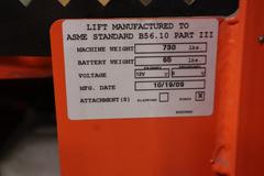 Presto WPS5036-20 Electric Stacker Lift Truck, 2,000# Cap, 36" Lift Height, 42" Forks, 50" Between Outriggers, 12 Volt Battery and Charger