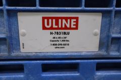 Uline Folding Plastic Crates 48"x45"x44" Filled with Foam Sheeting