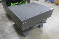 Granite Surface Plate with Drilled and Tapped Holes on Stand- 48" x 40" x 12" Thick Working Surface