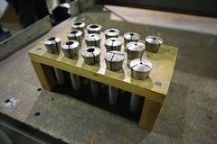 R8 Collets in Wood Colet Rack