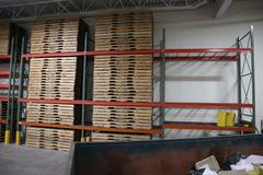 Pallet Racking: (4) 16'H x 48" Uprights, Tear-Drop Style, (9) 10' Shelves, Wire Decking - NO CONTENTS