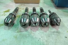 Albrecht R8 Keyless Drill Chucks, (3) 1/2' & (1) 3/8" and (1) Jacobs Straight Shank 3/8"